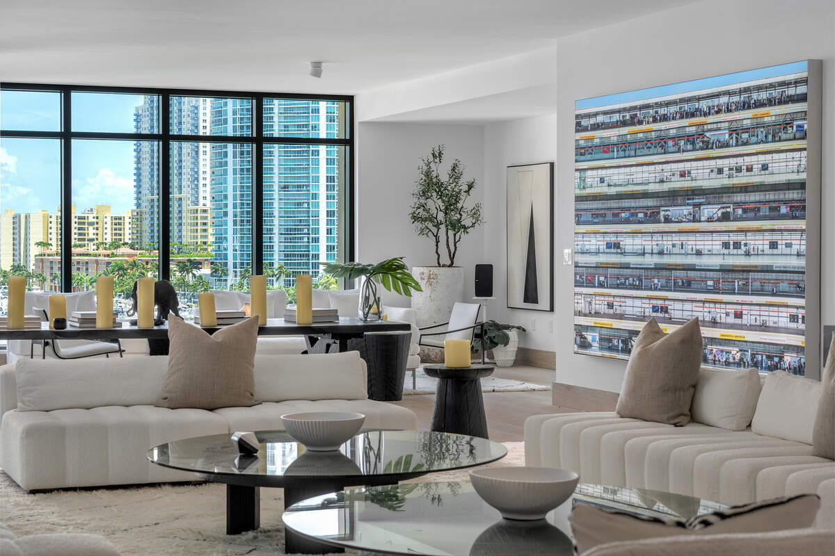 The five-bedroom condo spans 7,600 square feet.